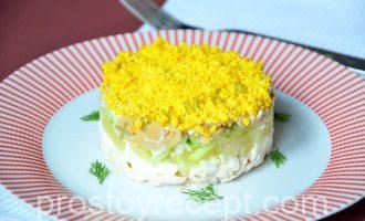 Шаг 15 - «Салат Фиеста с запеченной курицей, ананасами и грибами»