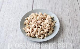 Салат Мужские слезы с курицей грибами и корейской морковью Шаг 4 - «Салат Мужские слезы с курицей грибами и корейской морковью»