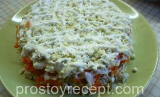 Салат Подарок с курицей и маринованными шампиньонами Шаг 12 - «Салат Подарок с курицей и маринованными шампиньонами»