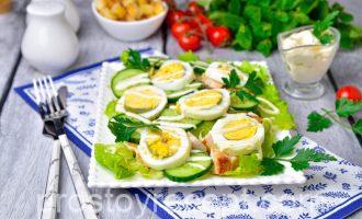 Салат с курицей огурцом и яйцом - основное фото