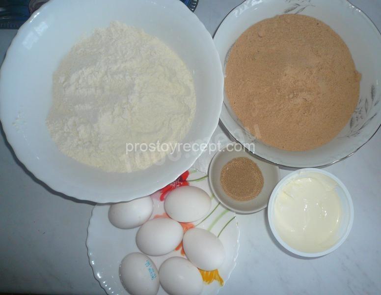 Блины из гречневой муки с пшеничной мукой