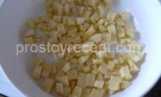 Брокколи с креветками Обжаренный картофель для рецепта брокколи с креветками.