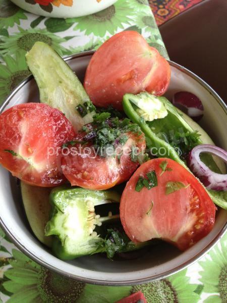 Карп на мангале с овощами