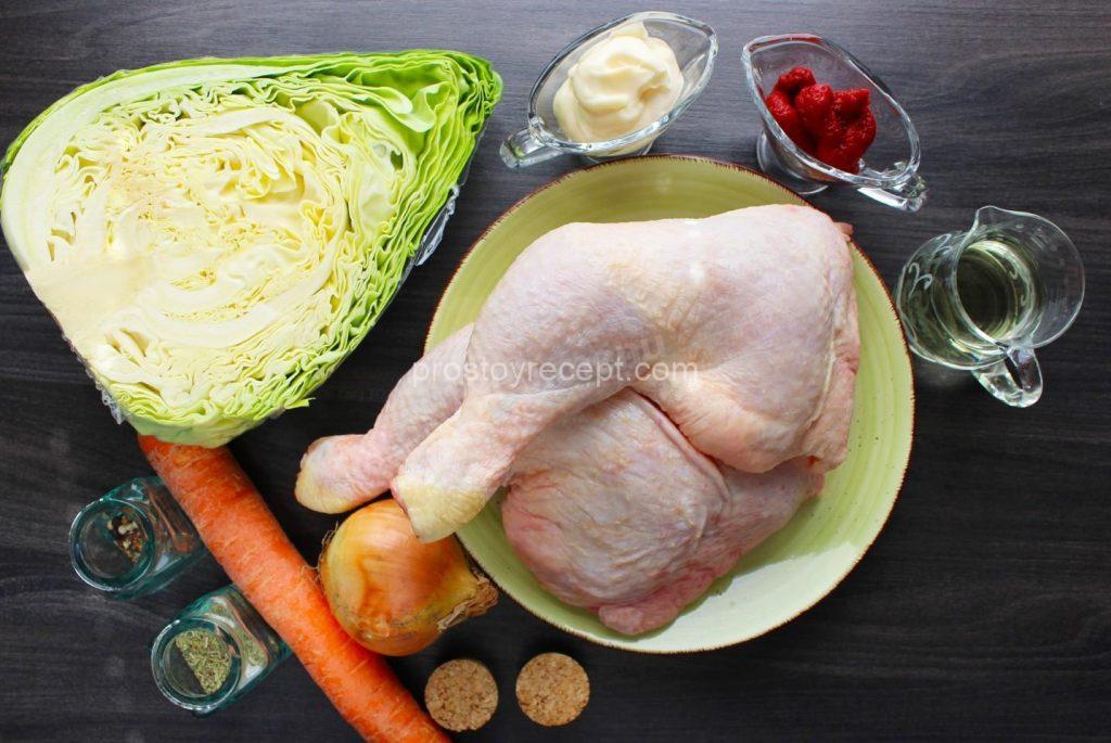 Готовим сочную курицу с капустой в духовке! Используйте любые части