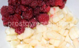 Овсяный пирог с яблоками и малиной Шаг 5 - «Овсяный пирог с яблоками и малиной»