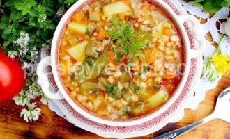 Постный рассольник с перловкой и солеными огурцами Шаг 12 - «Постный рассольник с перловкой и солеными огурцами»
