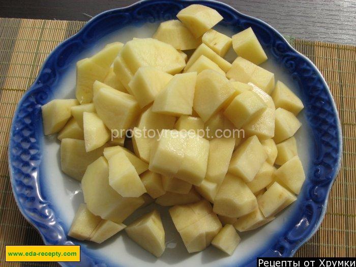 Сырный суп пюре с курицей, рисом и картошкой