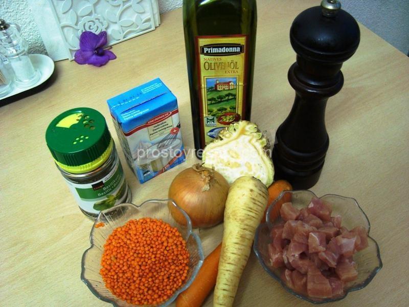 Сливочный суп из куриной грудки с грибами