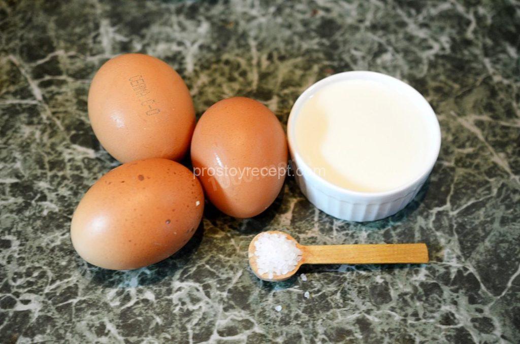 Как сделать белковый омлет на пару пышный? Подготовьте продукты. Яйца