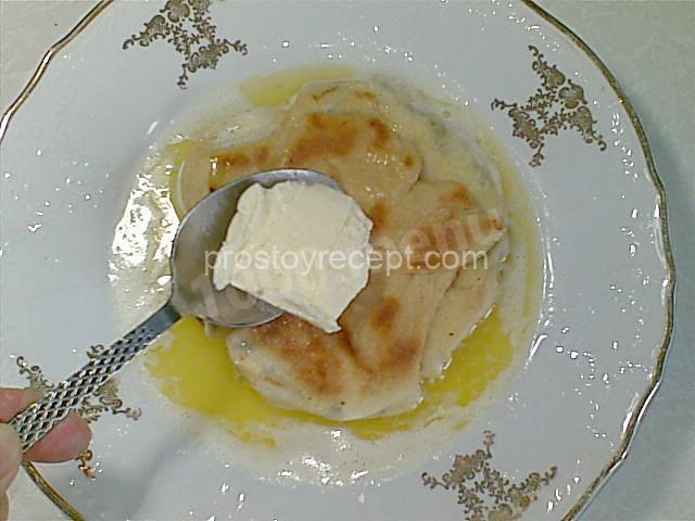 Чеченский чепалгаш в сливочном масле с творогом