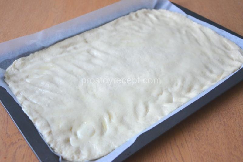 Хлеб фокачча тонкая с луком, помидорами и розмарином