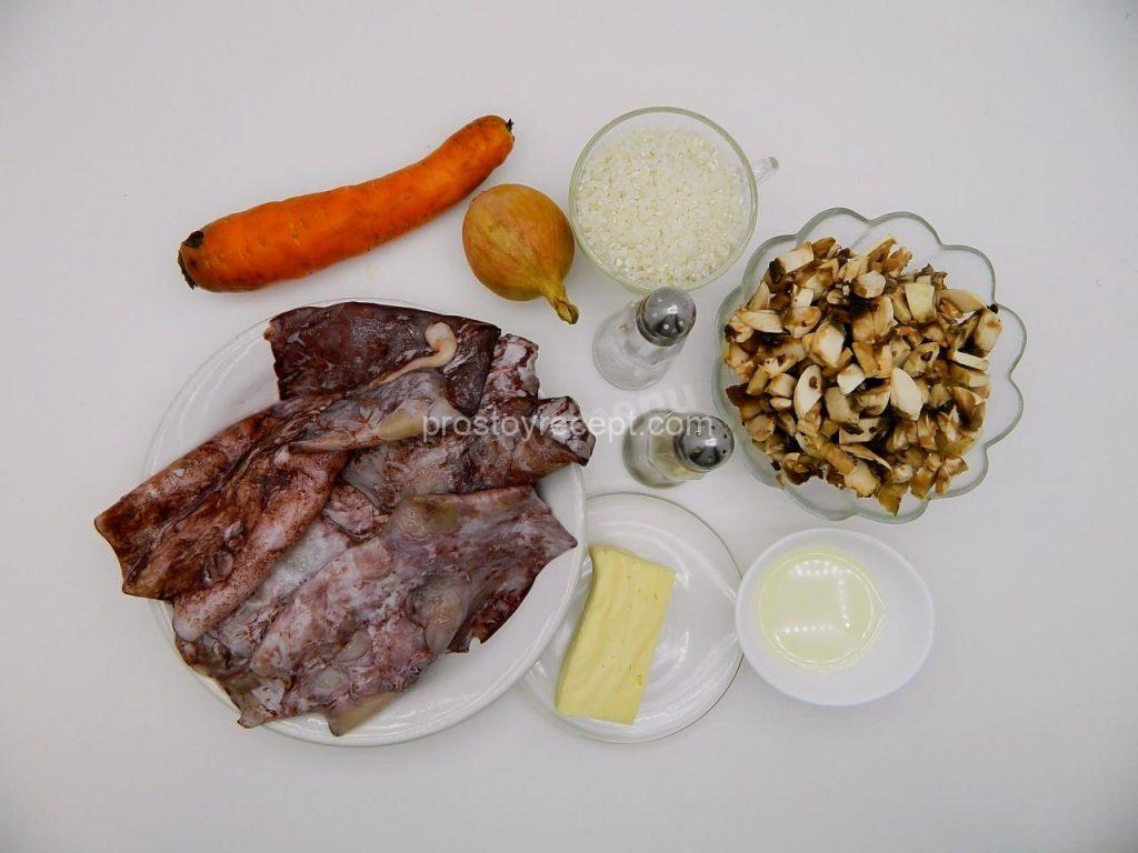 Как сделать кальмары фаршированные грибами рисом и сыром в духовке?