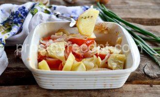 Запеченная картошка лук помидоры в духовке Запеченная картошка лук помидоры в духовке - Шаг 12