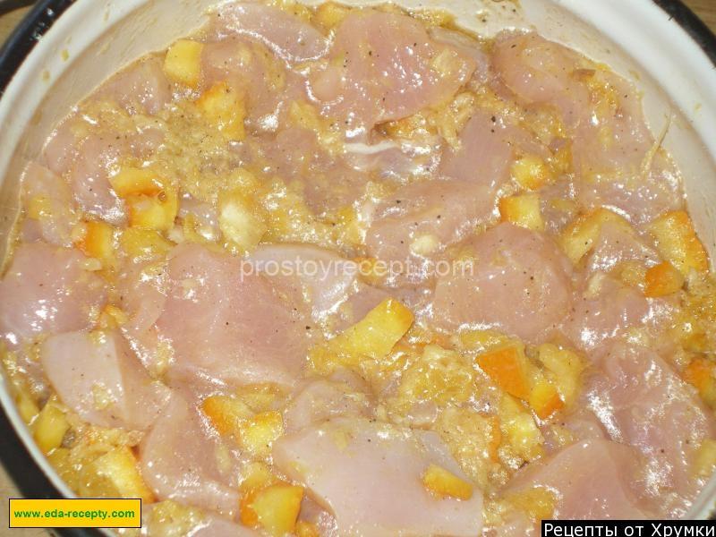 Куриная грудка, маринованная в апельсине и имбире