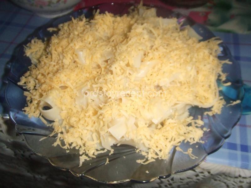 Паста с сыром и беконом