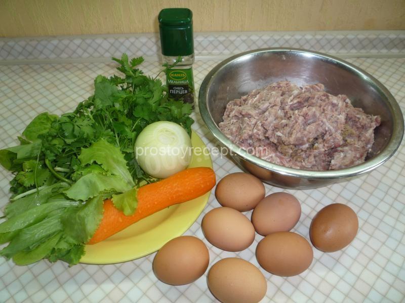 Мясное пасхальное кольцо с яйцами