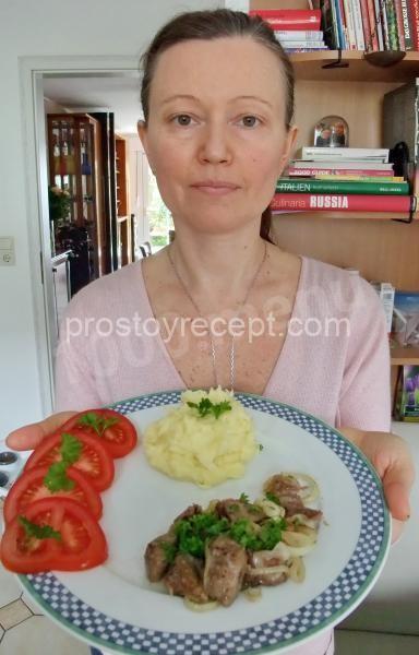 Жареная телячья печень Нежная