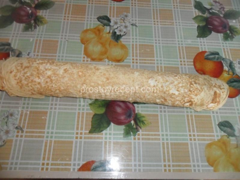 Рулет из лаваша с куриной начинкой