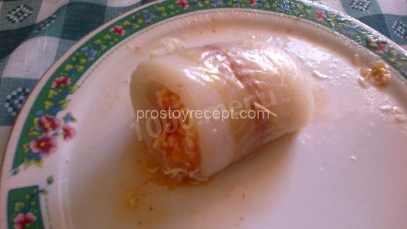 Рулеты из филе минтая с рисом