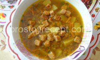 Постный суп из чечевицы без мяса - основное фото