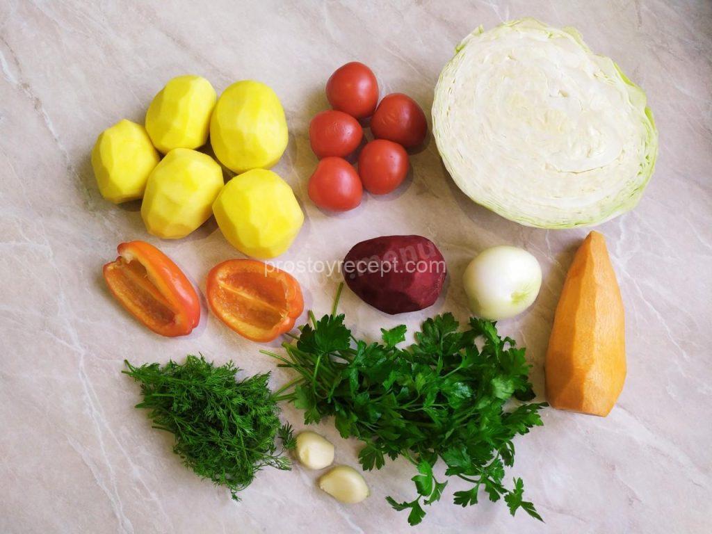 Пока варится мясо, тщательно вымойте и очистите все овощи. По