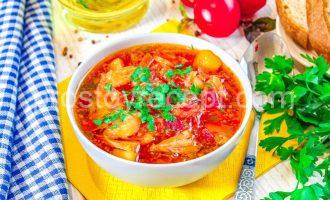 Борщ с картошкой — готовое блюдо