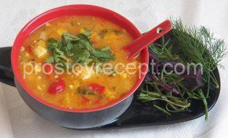 Куриный суп ПП с кукурузой и тыквой — готовое блюдо